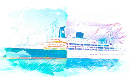 Лайнер Achille Lauro, бывший Willem Ruys //Коллаж Морской и воздушный флот